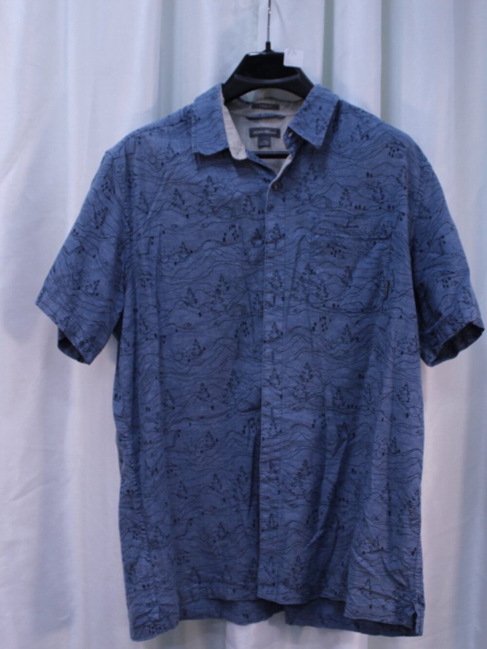 Eddie Bauer Blue Graphic Men's Shirt